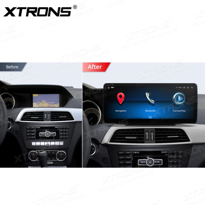 Autoradio Android da 12,3" per Mercedes-Benz Classe C | Apple CarPlay e Android Auto QLM2245M12C45L