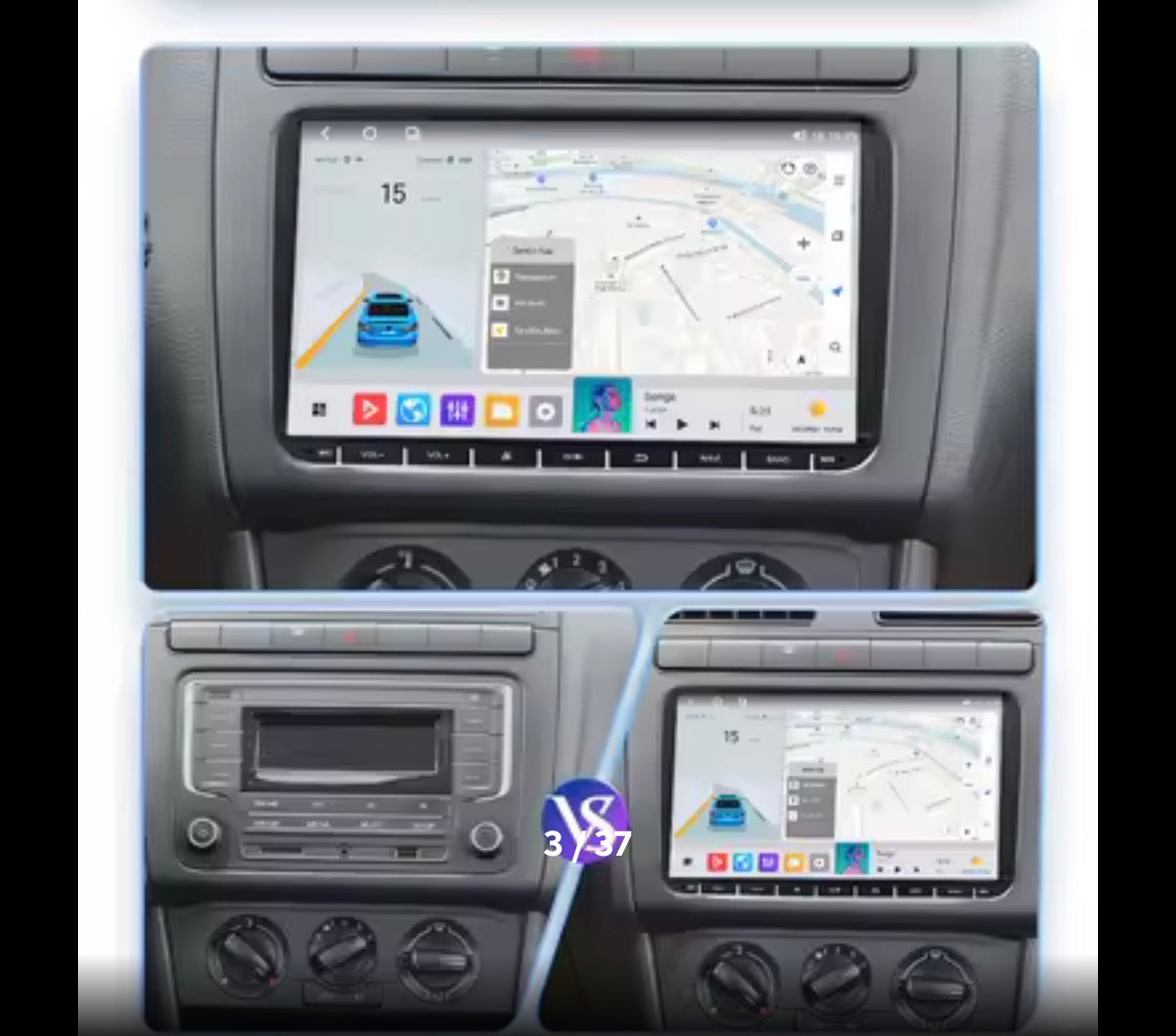 Autoradio 9” Volkswagen Seat Skoda  CarPlay & Android Auto Wireless GPS WIFI BT AUTMVWMKD2