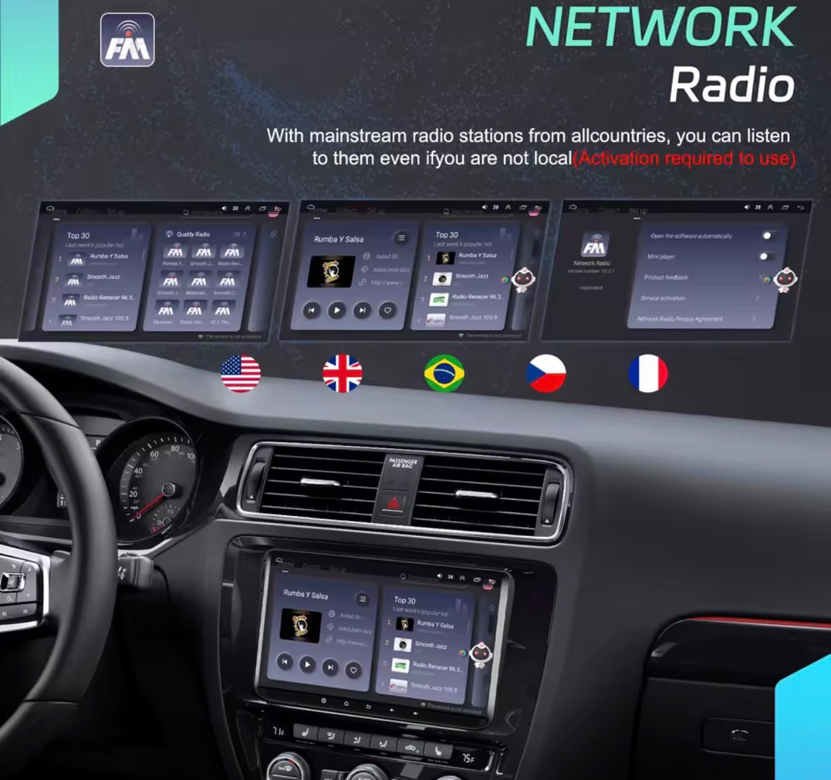Volkswagen Seat Skoda 9” Android 15 , 4/64 gb CarPlay Android auto wireless gps Bluetooth Wi-Fi RDS
