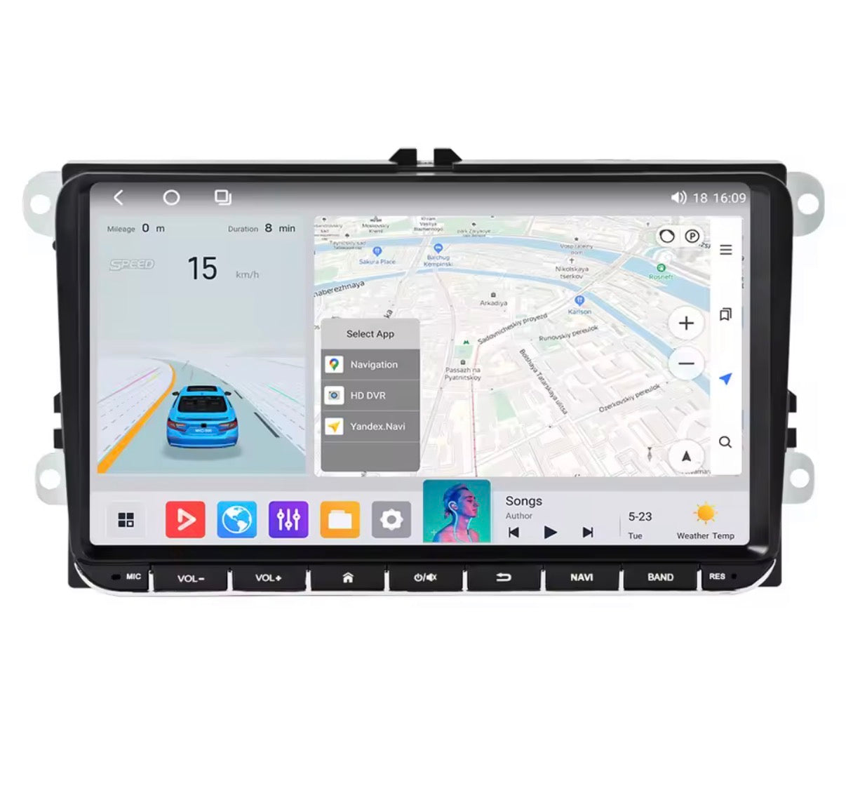 Autoradio 9” Volkswagen Seat Skoda  CarPlay & Android Auto Wireless GPS WIFI BT AUTMVWMKD2