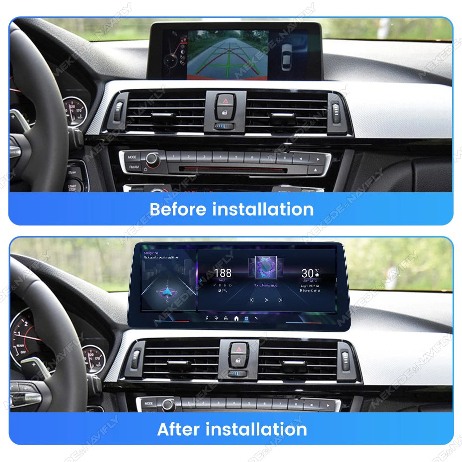 BMW 3 4 Series F30 F31 F32 F33 F34 F36 10,25" / 12,3" Android 14 Car Radio Snapdragon 680 Carplay Android Auto wireless GPS WIFI BT USB  AUTMFPLI