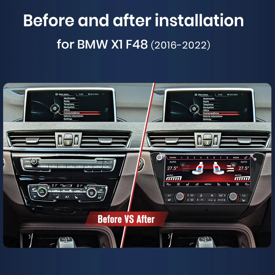 Schermo digitale touch da 10.25 " per Aria Condizionata BMW X1 2016-2022  Display comandi vocali AUTMPNLDGT1