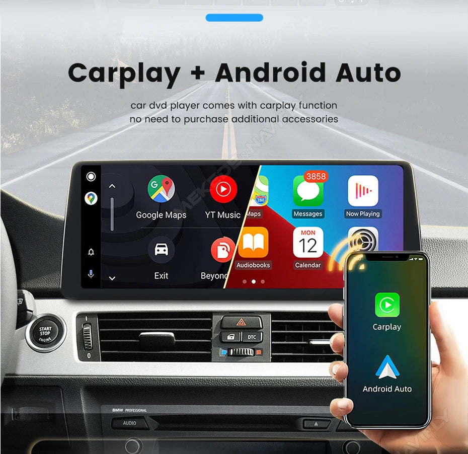 BMW 3 4 Series F30 F31 F32 F33 F34 F36 10,25" / 12,3" Android 14 Car Radio Snapdragon 680 Carplay Android Auto wireless GPS WIFI BT USB  AUTMFPLI