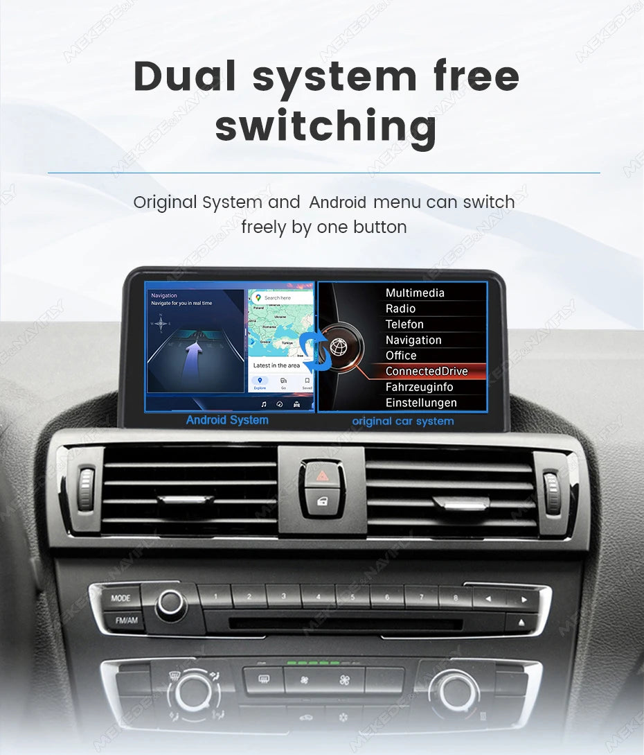 BMW 3 4 Series F30 F31 F32 F33 F34 F36 10,25" / 12,3" Android 14 Car Radio Snapdragon 680 Carplay Android Auto wireless GPS WIFI BT USB  AUTMFPLI