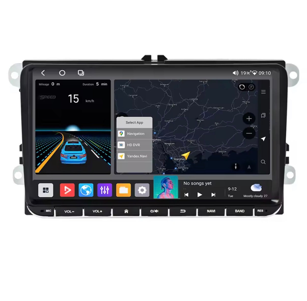 Autoradio 9” Volkswagen Seat Skoda  CarPlay & Android Auto Wireless GPS WIFI BT AUTMVWMKD2