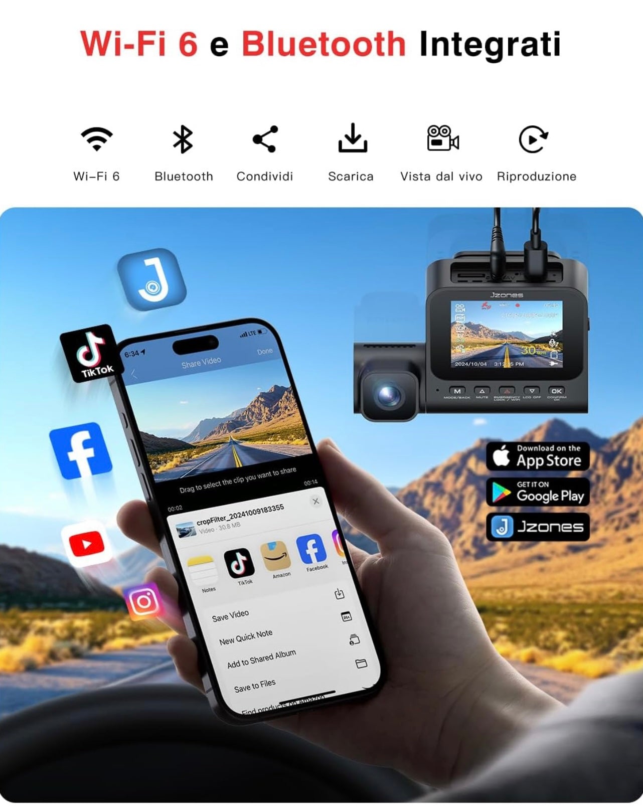 Dash Cam 4K + 1080 3 Canali: Sicurezza Totale a 360° AUTMO1VH