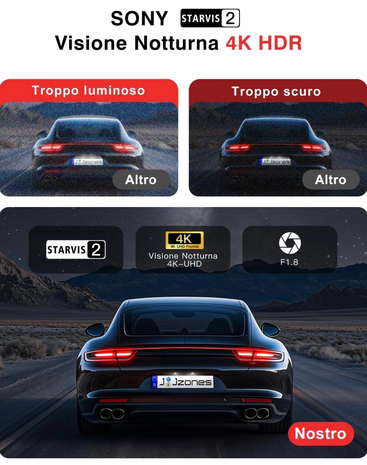Dash Cam 4K + 1080 3 Canali: Sicurezza Totale a 360° AUTMO1VH