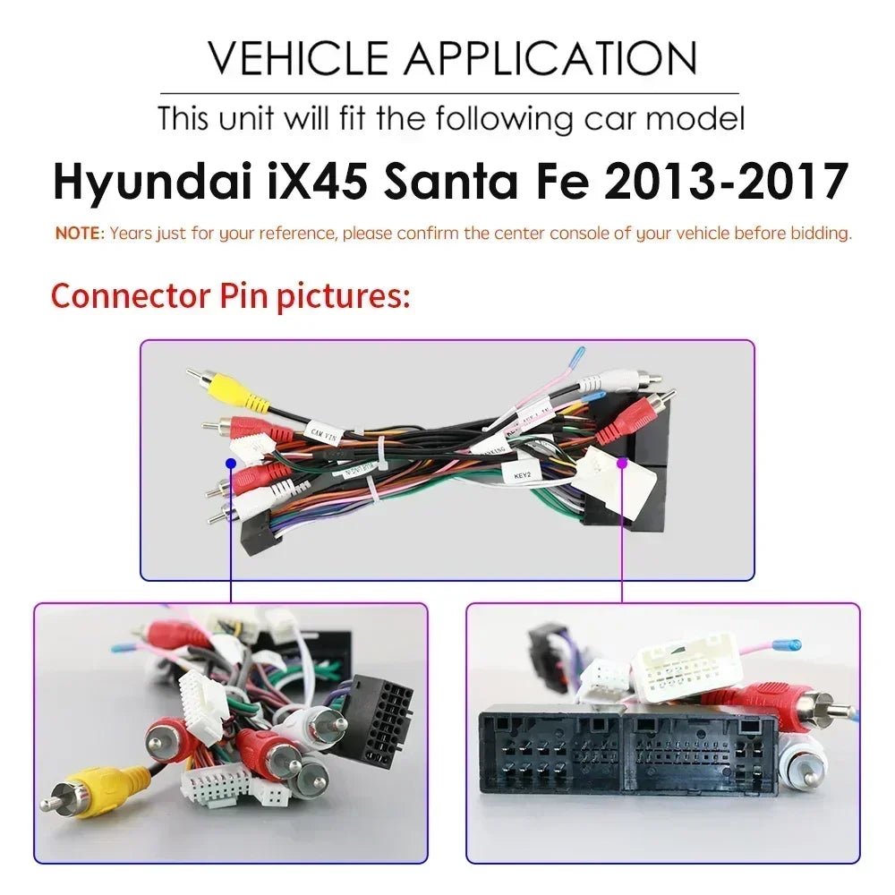 Hyundai Santa Fe 3 2013-2017 IX 45 9" / 10,33" Android 14 Carplay Android auto wireless wifi bt gps 4g  AUTM1AC6