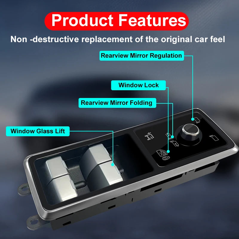 Land Rover Range Rover Vogue/Sport/Discovery 5 2013-2019 Pulsante A Cristalli Liquidi ,Interruttore Alzacristalli elettrici, Controllo e Sollevamento AUTMPPSCER