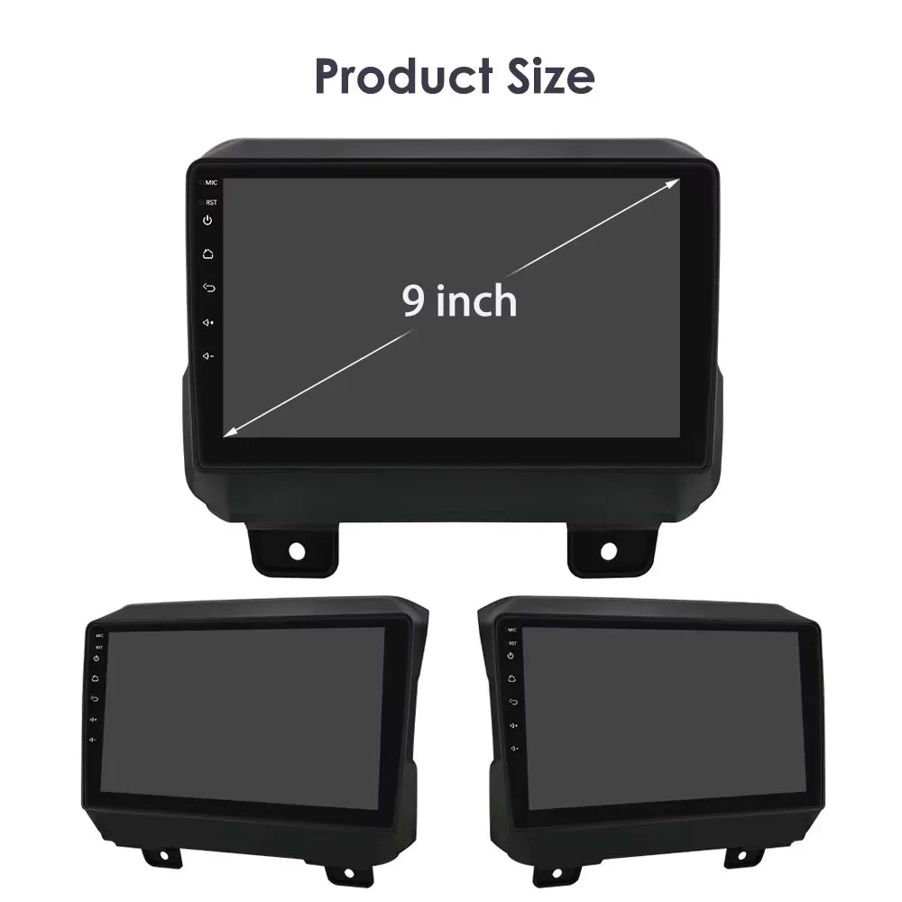 JEEP Wrangler 2018 -2021 9" Android 14 Carplay Android auto wireless wifi bt gps 4g  AUTMOFKI