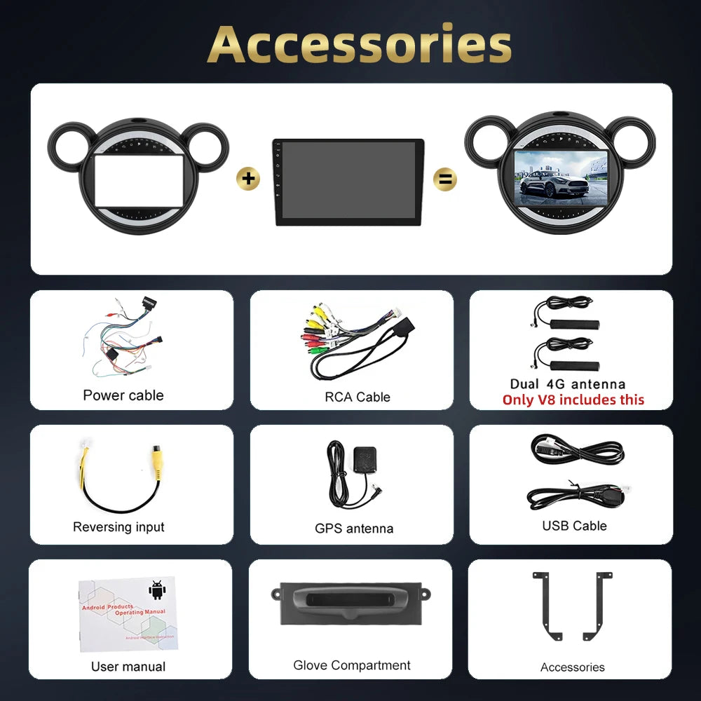 BMW Mini Countryman 2011-2013 Multimedia Player Android Auto Carplay WIFI GPS BT Car Audio  AUTMST8Z