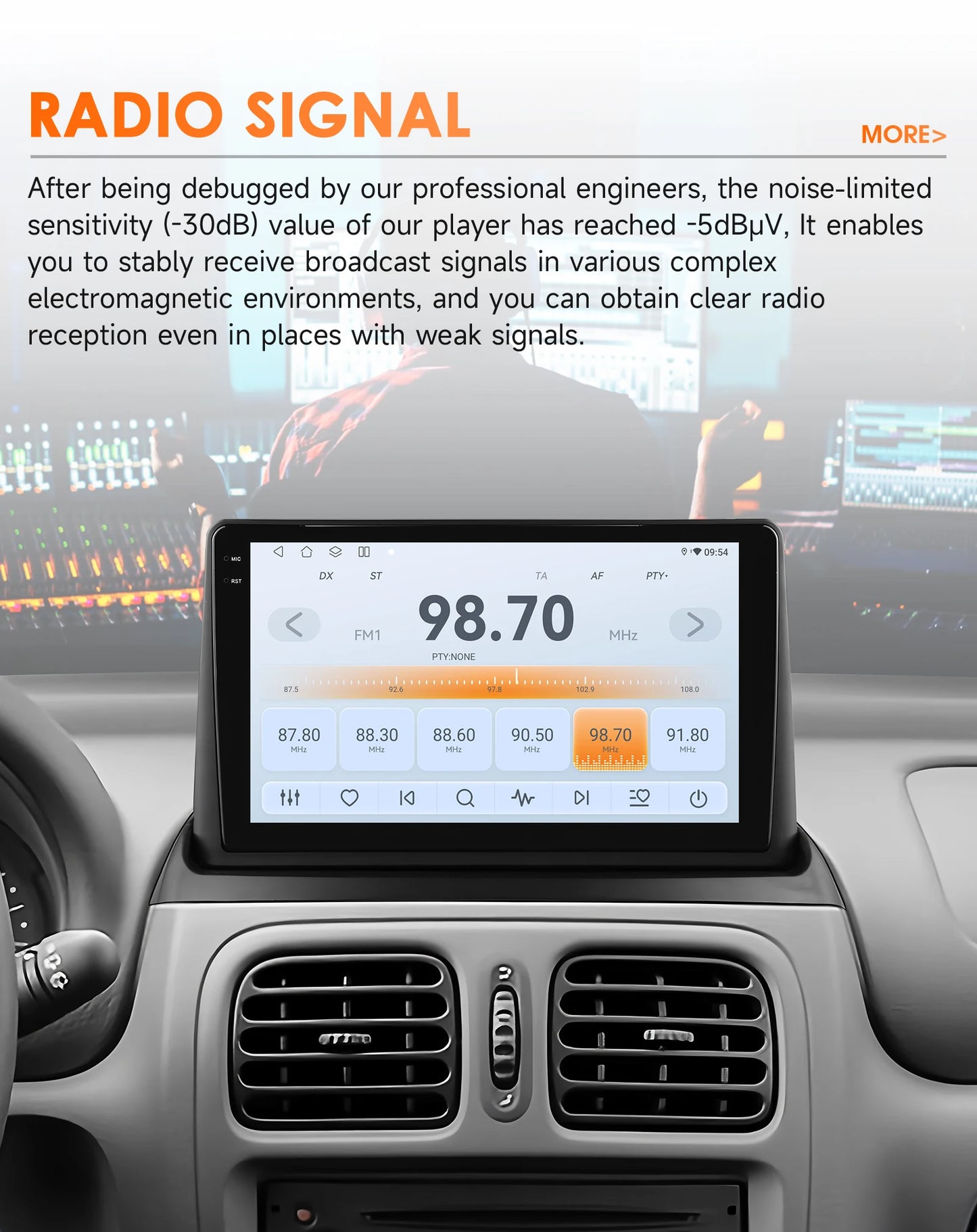 Renault Clio 2 2000 - 2012 9" Android 14 Carplay Android auto wireless wifi bt gps 4g  AUTM8236