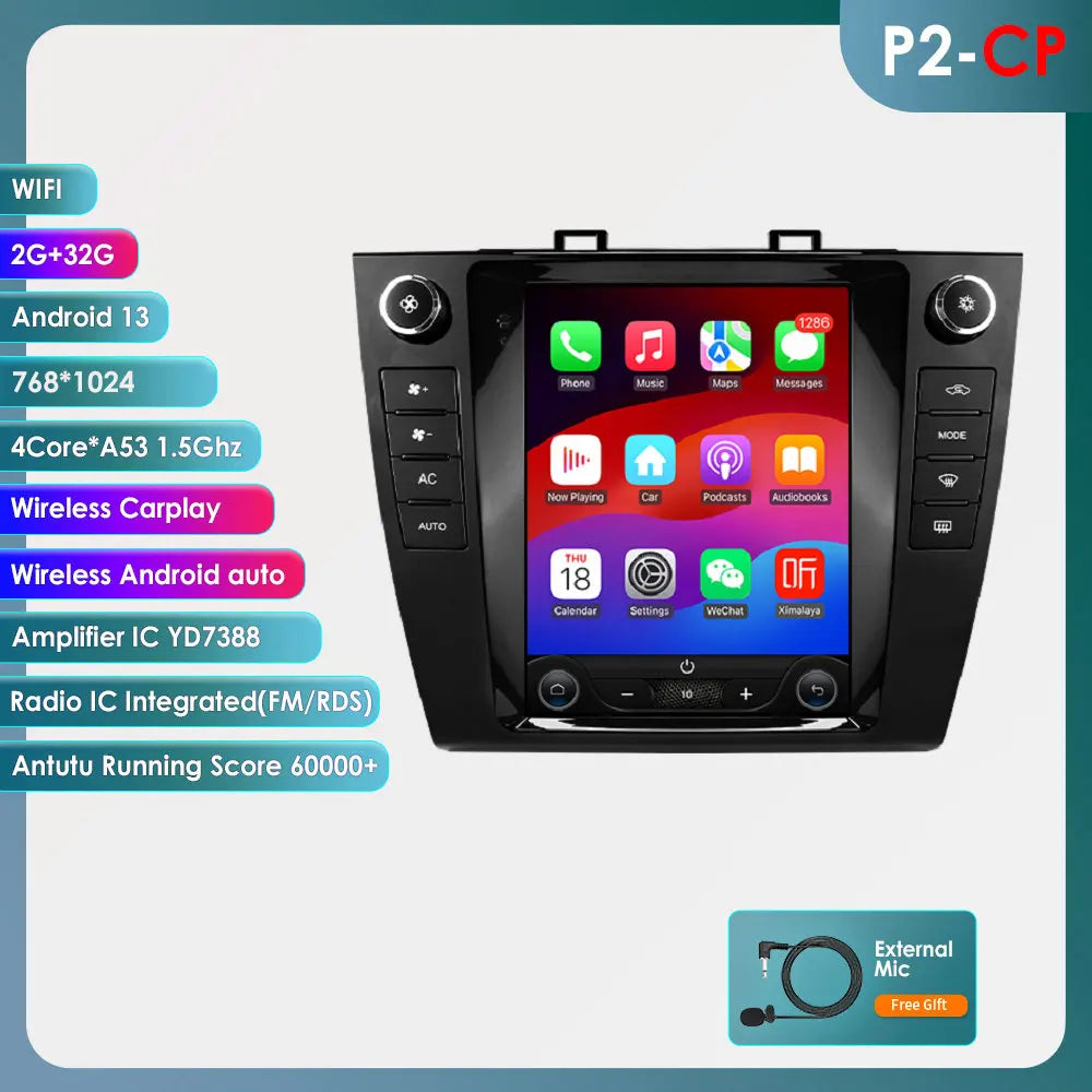 Subaru Outback 2015 - 2018  9.7" Android 14 Carplay Android auto wireless wifi bt gps 4g AUTMUTSB4
