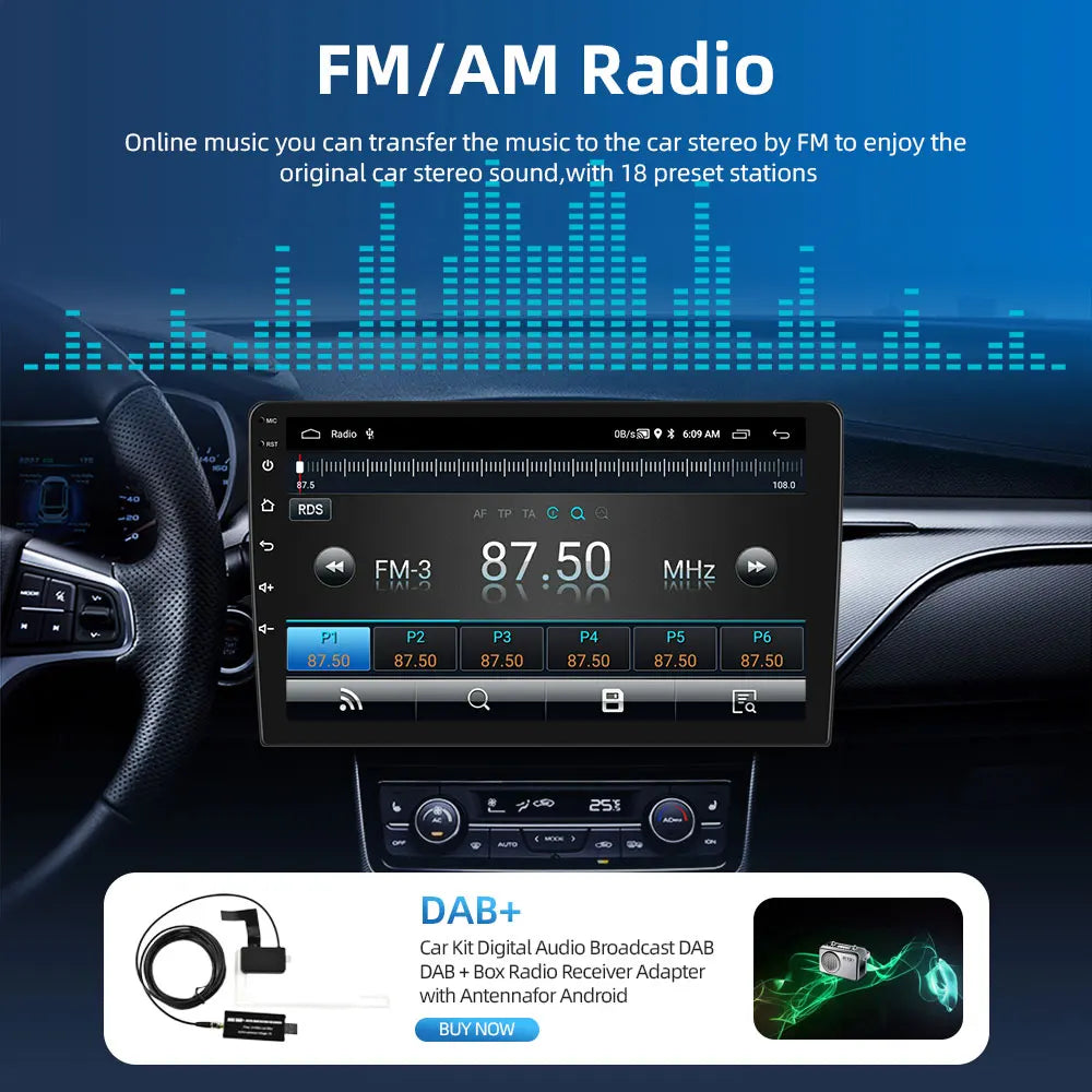 FIAT DOBLO 2010-2015  Android 13 9"  Carplay Car Android Auto Multimedia  GPS DSP wifi BT AUTMFIDBL1