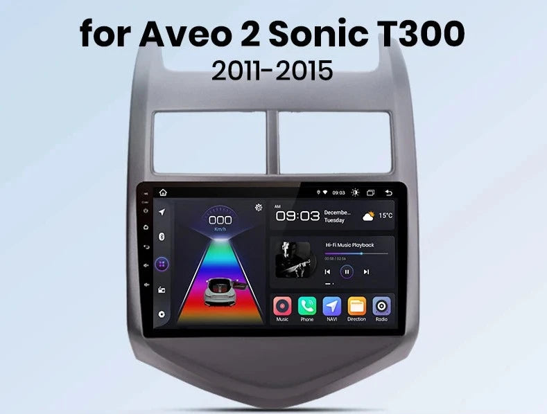 Chevrolet Aveo 2 Sonic T300 2011 - 2015 V1 Plus Car Radio   wireless CarPlay Android Auto GPS RDS USB autoradio AUTMCHVAV2