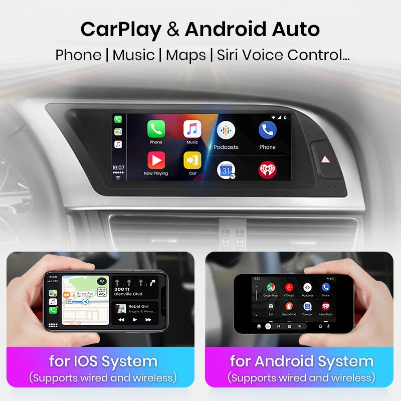 Audi A4 A4L B8 2009 -2016 8.8 " Wireless CarPlay Car Radio Multimedia  Andorid Auto GPS AUTMA4SMC