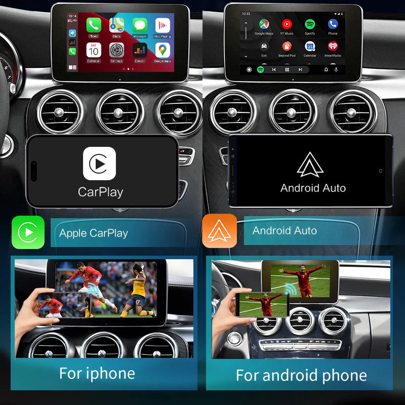 Mercedes Benz C-Class W205 & GLC 2015-2018 Wireless CarPlay  Android Auto  Mirror Link AirPlay GPS AUTMMBCCWG3