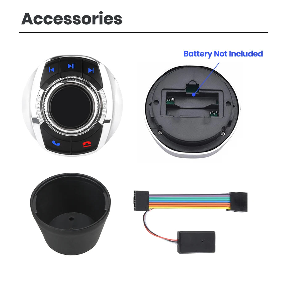 Pulsanti di controllo  wireless  universale per autoradio Android con  8 funzioni a Forma di tazza con luce a LED AUTMPSTCUN