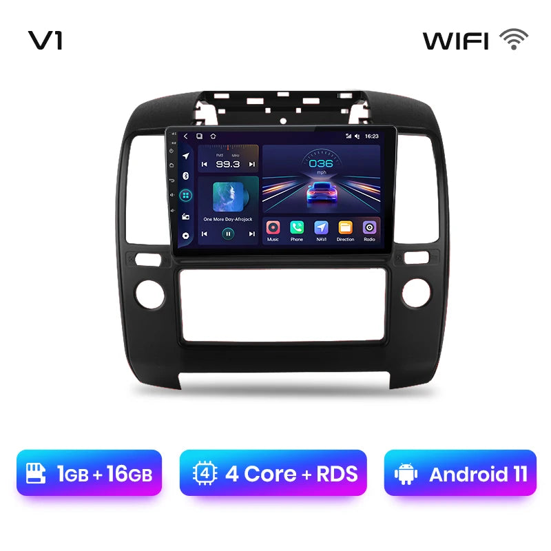 NISSAN NAVARA 2006 -2012 9" Wireless CarPlay Android Auto  RDS GPS 4G WIFI Multimedia autoradio AUTMNISNV2