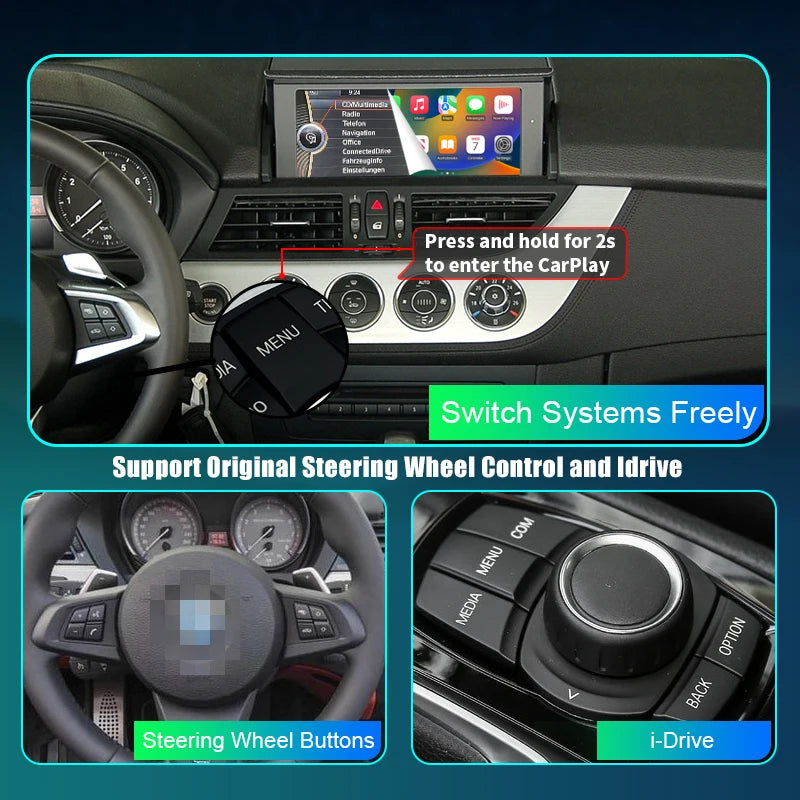 BMW Z4 E89 2009-2018 Wireless CarPlay  Android Auto Mirror Link AirPlay  Car Play  Navigation AUTMBMWZ4