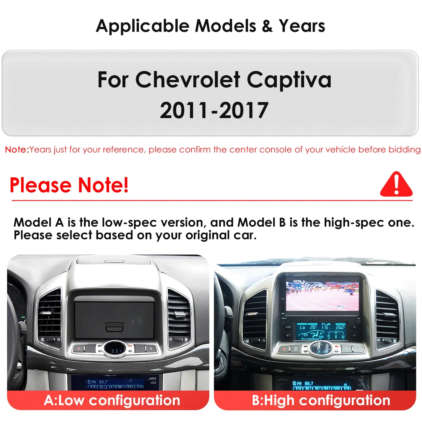 Chevrolet Captiva Sport 2011 - 2017 9,7" Android 14 Carplay Android auto wireless wifi bt gps 4g  AUTMXJ6J
