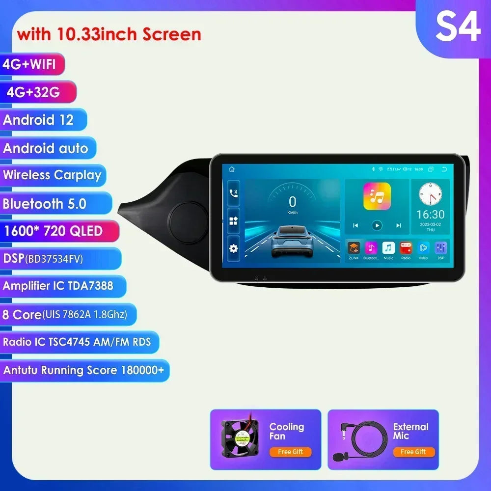 KIA Cee'd JD 2012 - 2016 9" Android 14 Carplay Android auto wireless wifi bt gps 4g  AUTMQQ9Z