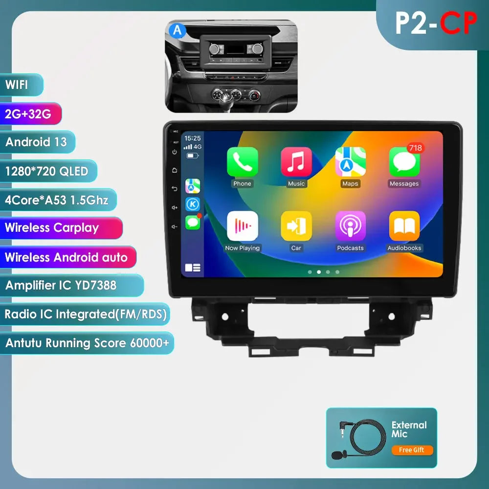 Renault Kangoo 2019-2025 9" Android 14 Carplay Android auto wireless wifi bt gps 4g  AUTM4NJ5