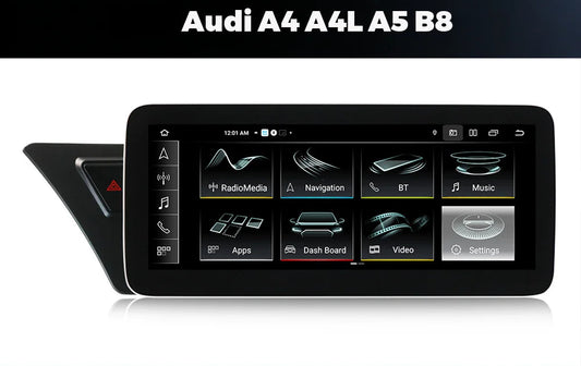 Audi A4 A4L A5 B8 2009-2016 10,25" Android 14 Stereo Car Smart System   Wireless CarPlay Wireless Android Auto  Multimedia Video Player Display 4G WiFi BT  AUTMAI1Y