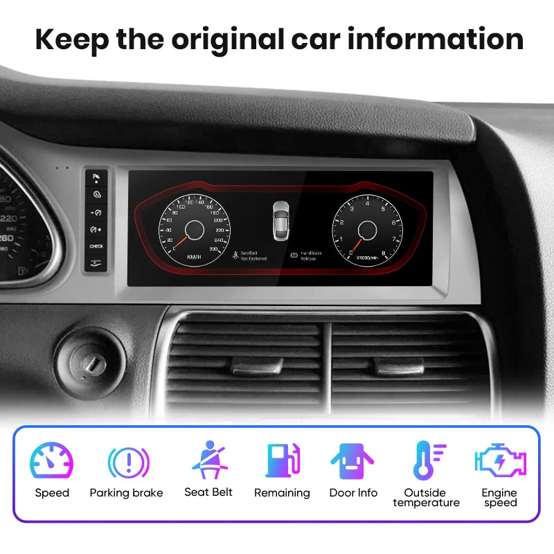 Audi Q7 2006 -2015 10.25 " Wireless CarPlay Android Auto Car Radio Multimedia DSP wifi bt GPS sistema intelligente AUTMAUDIQ74L
