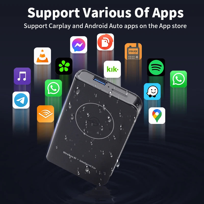 Tesla Model 3 Model S X Model Y   Apple Car Play Wireless Andrid auto iPhone/Android Waze  Auto Connect AUTMTSL3SXY