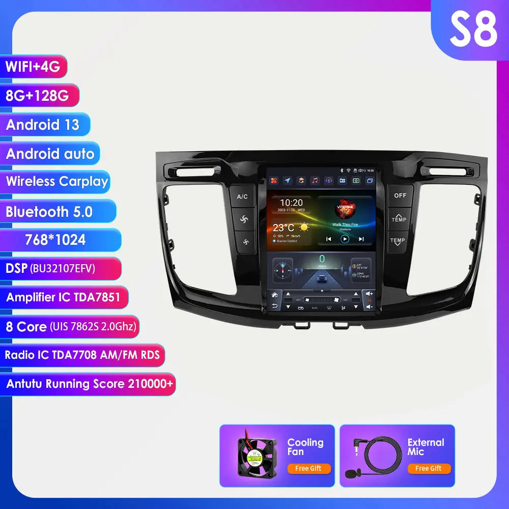 Ford Transit Custom 2021-2023  Android 14 9.7 "  Car Stereo GPS Carplay Android Auto wireless  Multimedia Intelligent Player AUTM7GJT