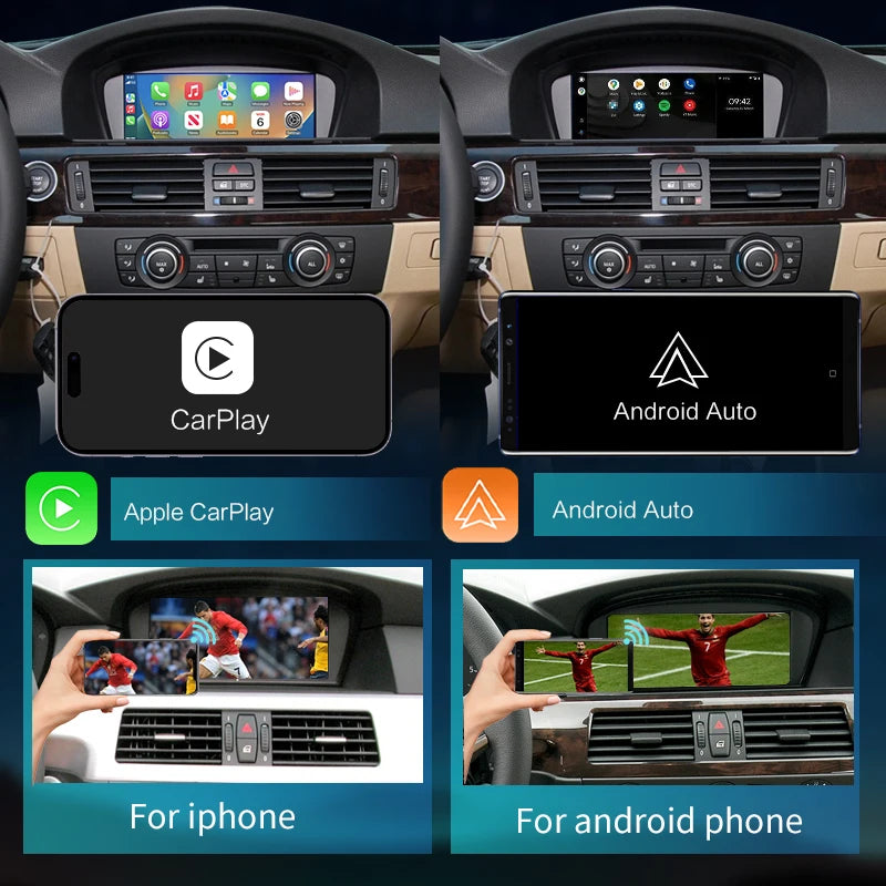 BMW 3/5 Series E90 E91 E92 E93  E60 E61 2008-2013 Wireless CarPlay  Android Auto Mirror Link AirPlay GPS AUTMBMWE96