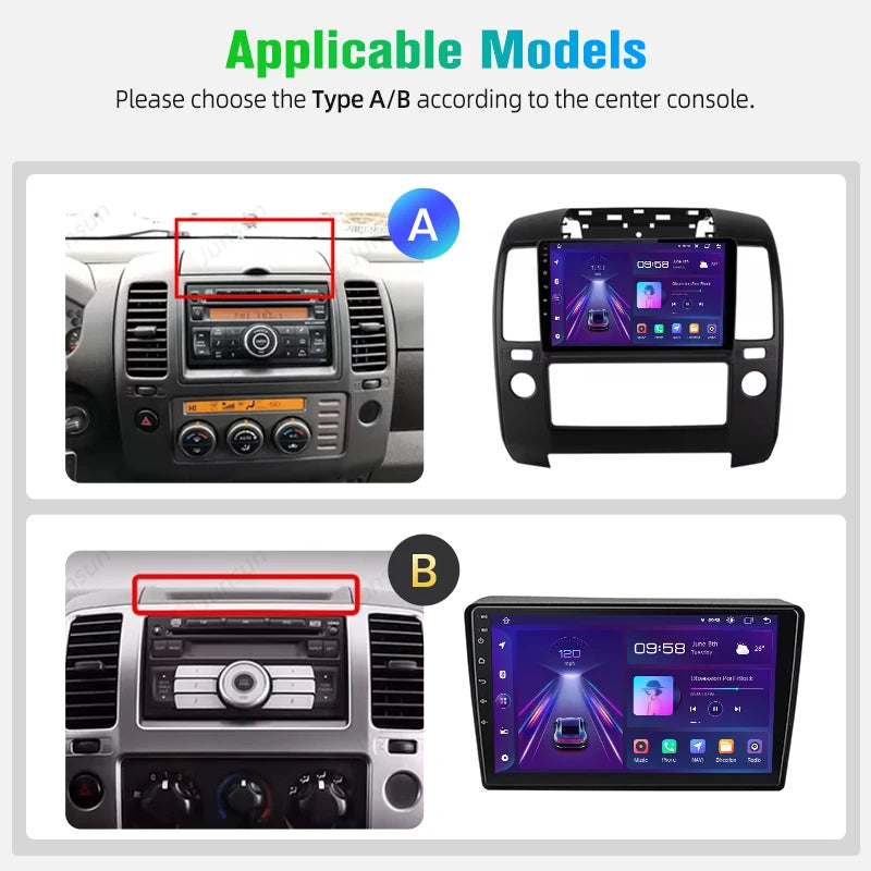 NISSAN NAVARA 2006 -2012 9" Wireless CarPlay Android Auto  RDS GPS 4G WIFI Multimedia autoradio AUTMNISNV2