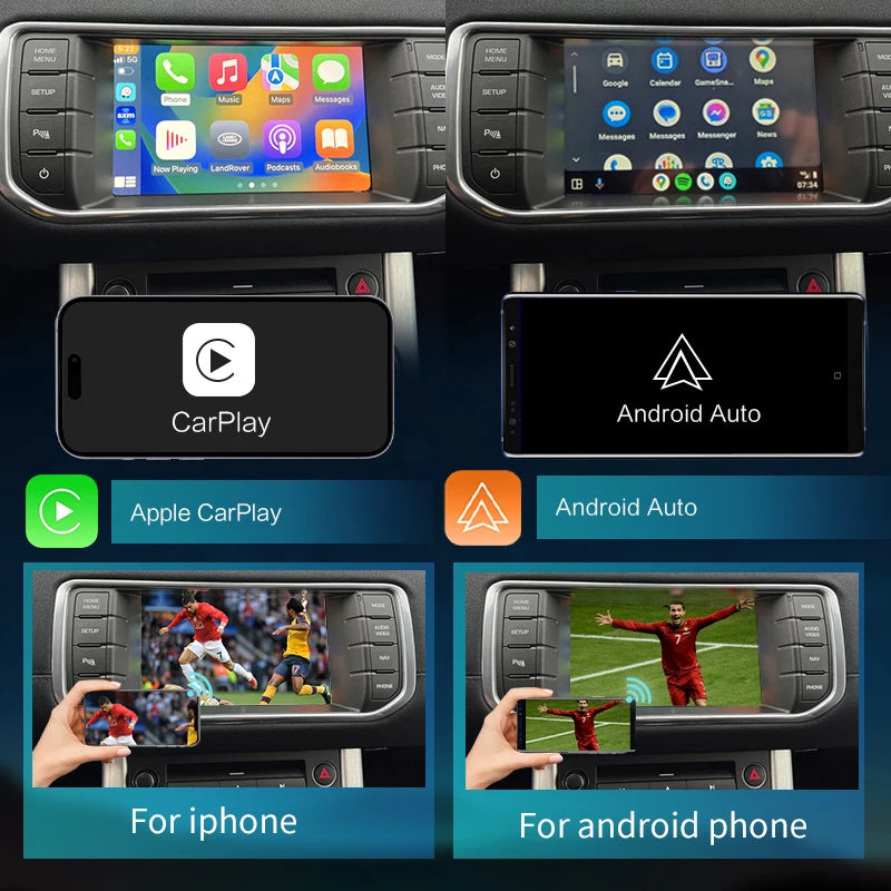 Land Rover/Jaguar/Range Rover/Evoque/Discovery  Apple Wireless Carplay Android Auto  Box Multimedia USB Navigation DSP AUTMLJRED