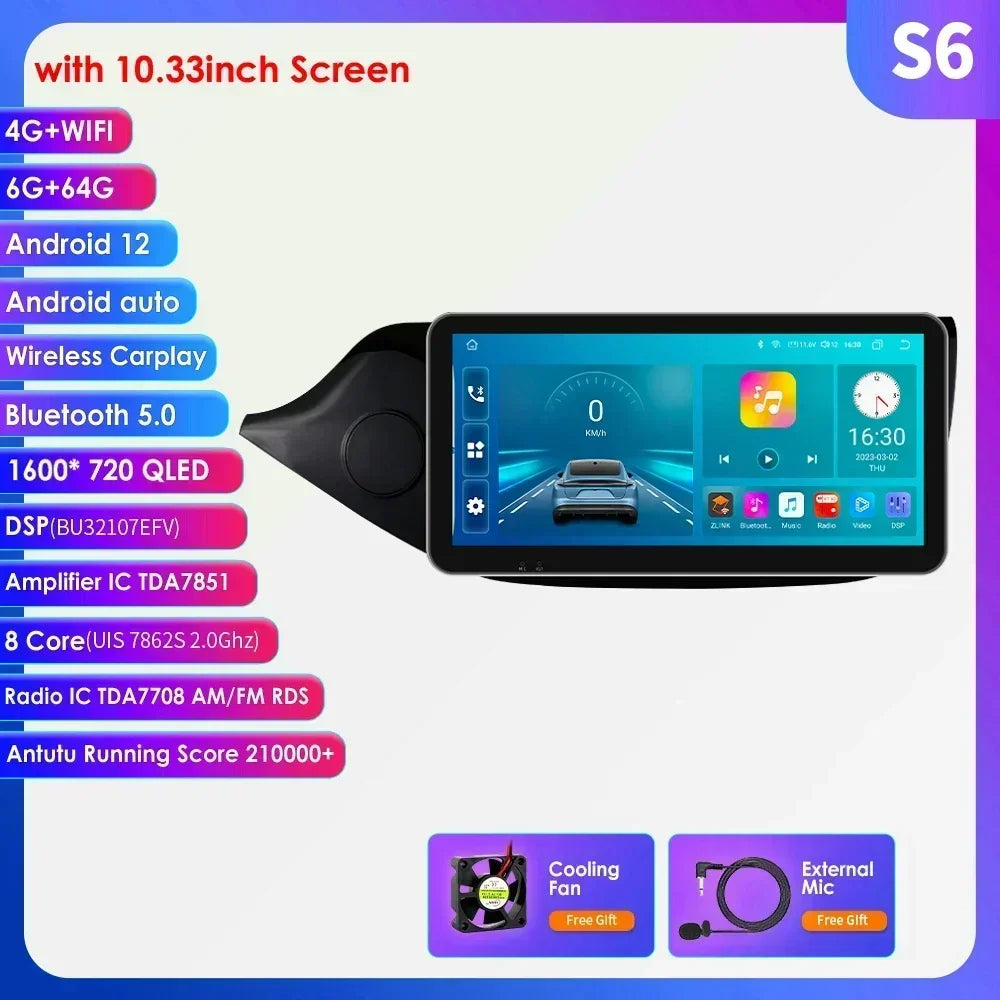KIA Cee'd JD 2012 - 2016 9" Android 14 Carplay Android auto wireless wifi bt gps 4g  AUTMQQ9Z
