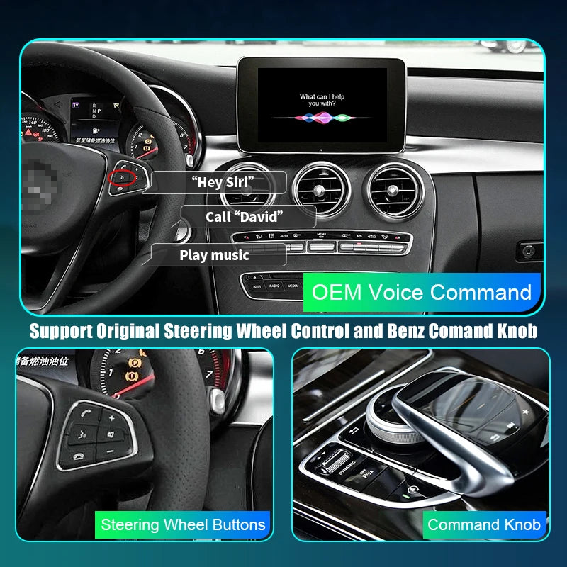 Mercedes Benz E / C Class W207 W213 W205 Wireless CarPlay  Android Auto Mirror Link AirPlay GPS AUTMMMBECW