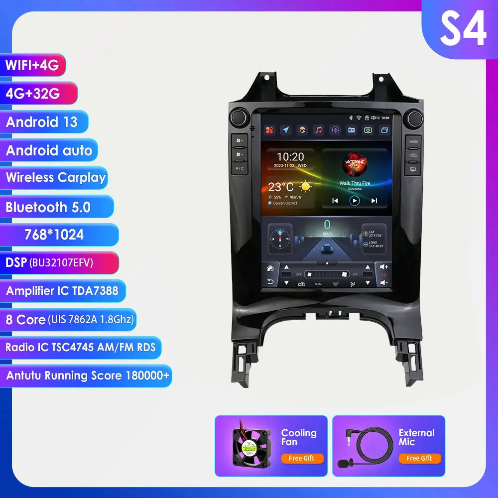Peugeot 3008 2010-2017 9,7" Android 14 Carplay Android auto wireless wifi bt gps 4g  AUTMWAX8