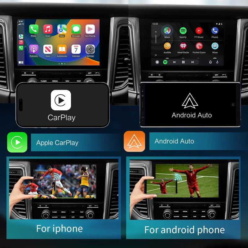Porsche 911 Bosxter Cayman Macan Cayenne Panamera PCM/CDR Wireless Apple Carplay    Android Auto  Rear Camera AUTMPSQBCMP