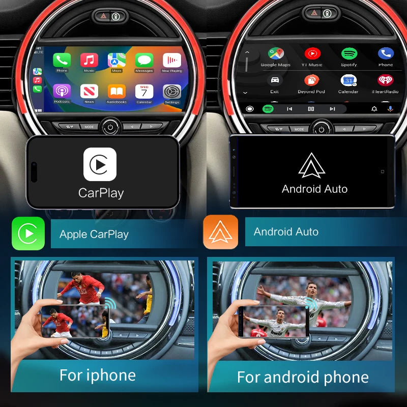 Mini R55 R56 R57 R58 R59 R60 R61 F54 F55 Clubman Countryman Hardtop John Cooper  Wireless CarPlay Android Auto AUTMMNCHJ
