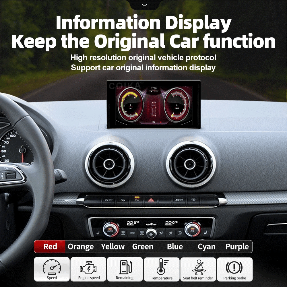 Audi A3 2013-2018 7" Wireless Carplay  Android auto GPS  BT WIFI 4G Android 13 AUTMADIA37