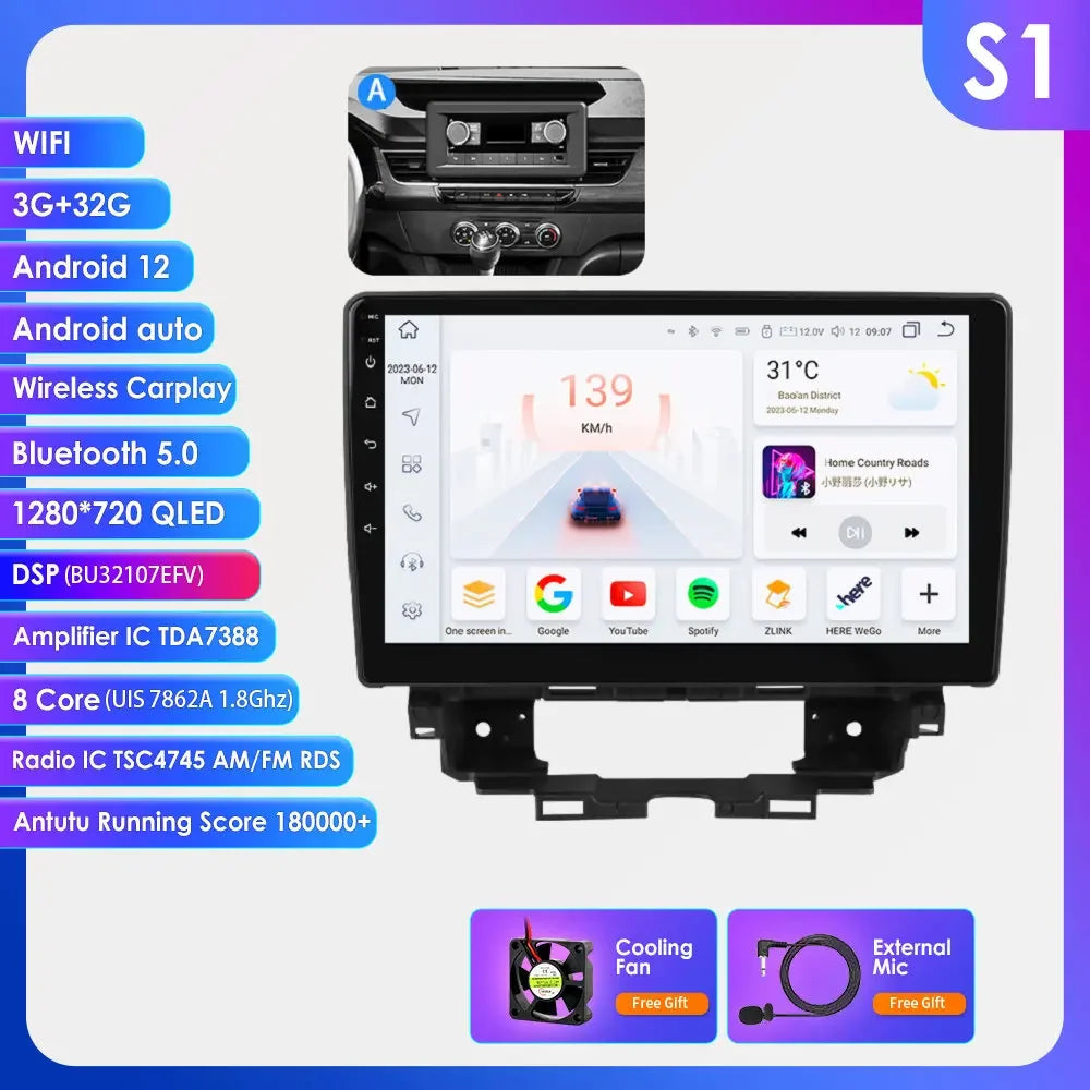 Renault Kangoo 2019-2025 9" Android 14 Carplay Android auto wireless wifi bt gps 4g  AUTM4NJ5