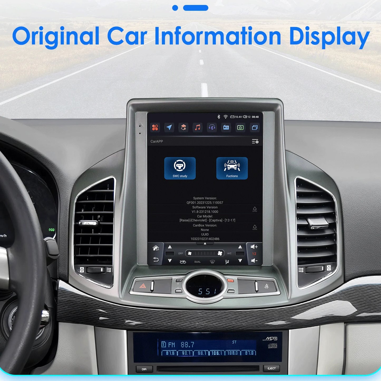 Chevrolet Captiva Sport 2011 - 2017 9,7" Android 14 Carplay Android auto wireless wifi bt gps 4g  AUTMXJ6J