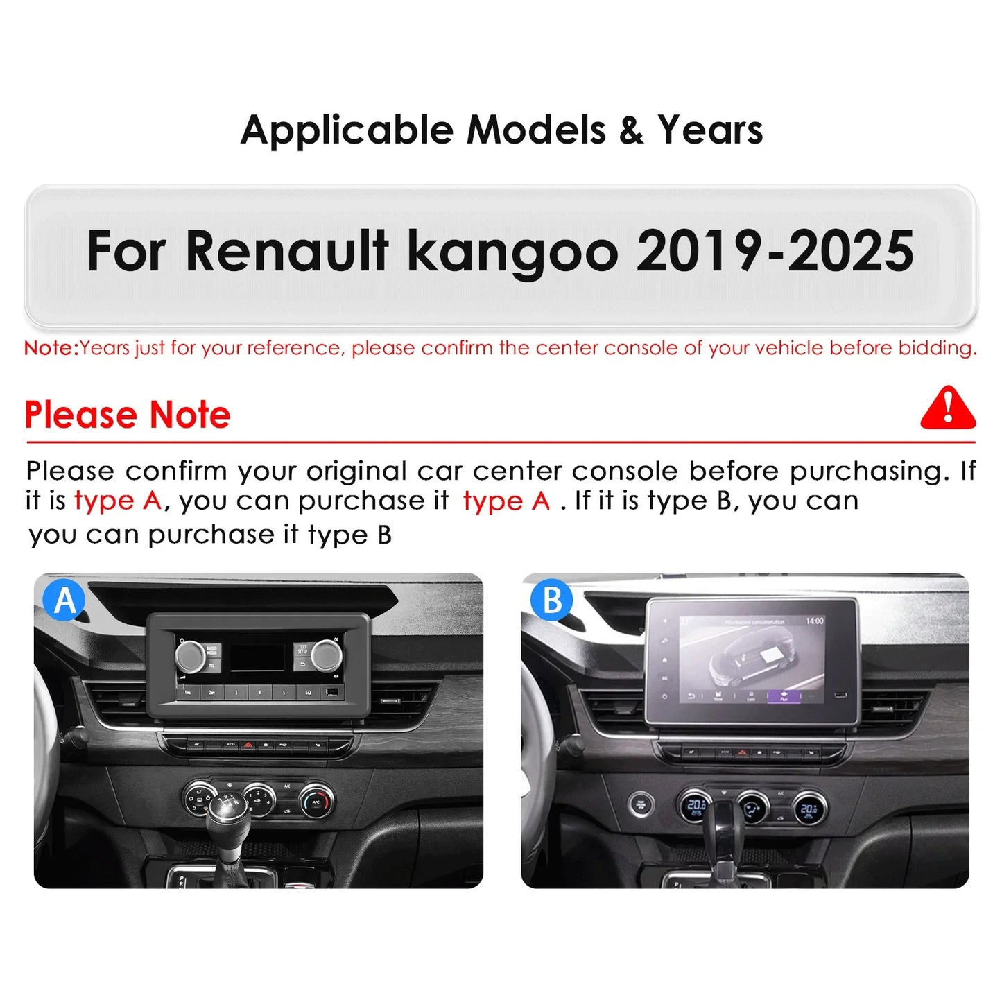 Renault Kangoo 2019-2025 9" Android 14 Carplay Android auto wireless wifi bt gps 4g  AUTM4NJ5