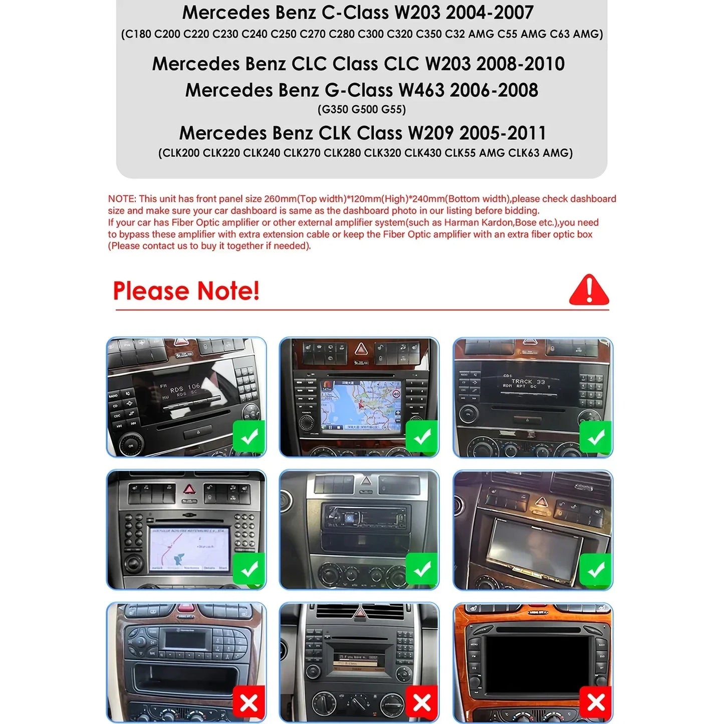 Mercedes Benz CLC W203 C-Class C180 C200 CLK200 CLK W209 9" / 10,33" Android 14 Carplay Android auto wireless wifi bt gps 4g  AUTMNWKX