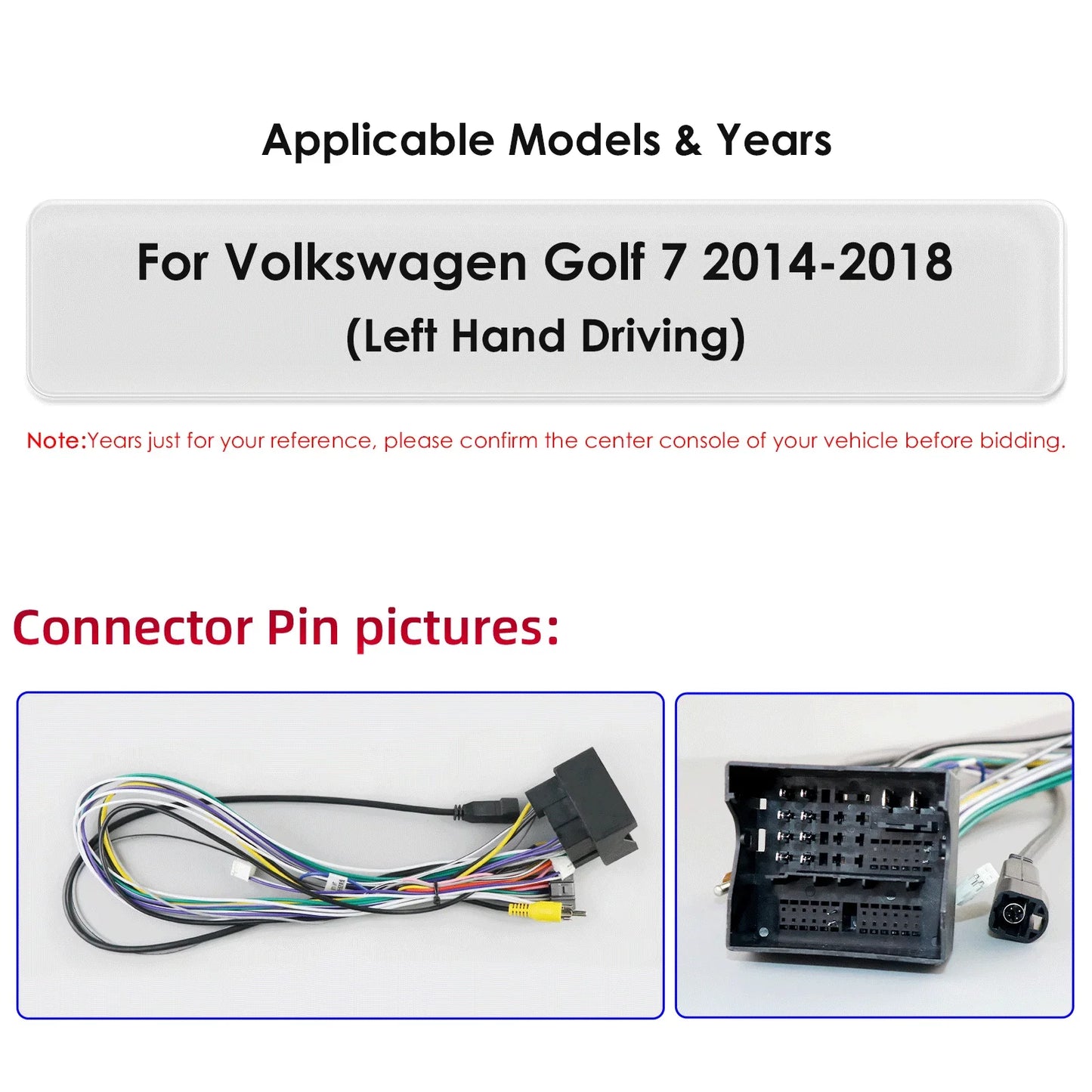 Volkswagen Golf 7 2014 -2018 9,7" Android 14 Carplay Android auto wireless wifi bt gps 4g  AUTM7VKQ