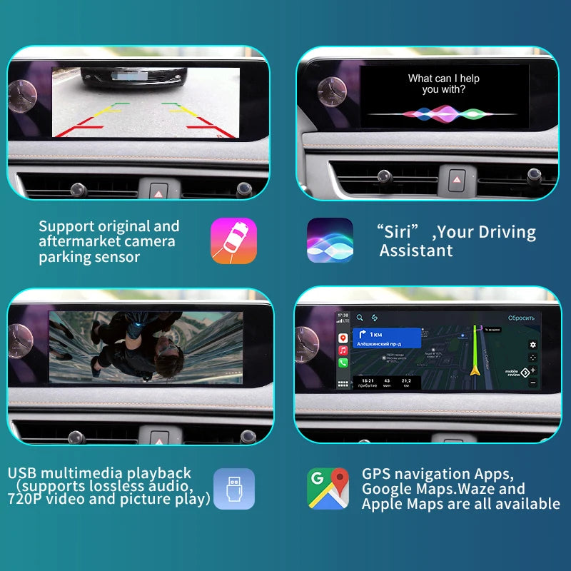 Lexus UX 2018-2021 Wireless CarPlay  Android Auto Mirror Link AirPlay  Navigation AUTMLXSUX21
