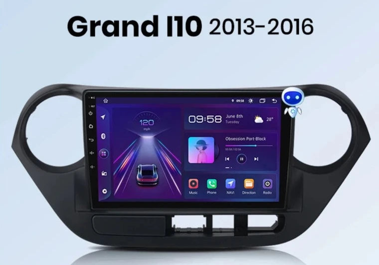 Hyundai Grand I10 2013-2016 V1pro AI Voice Carplay Android Auto Radio RDS WIFI GPS BT 4G Car Multimedia  autoradio AUTMHYNDI10