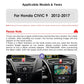 Honda Civic 9 FK FB 2012 - 2017 9" Android 14 Carplay Android auto wireless wifi bt gps 4g AUTMSGOW