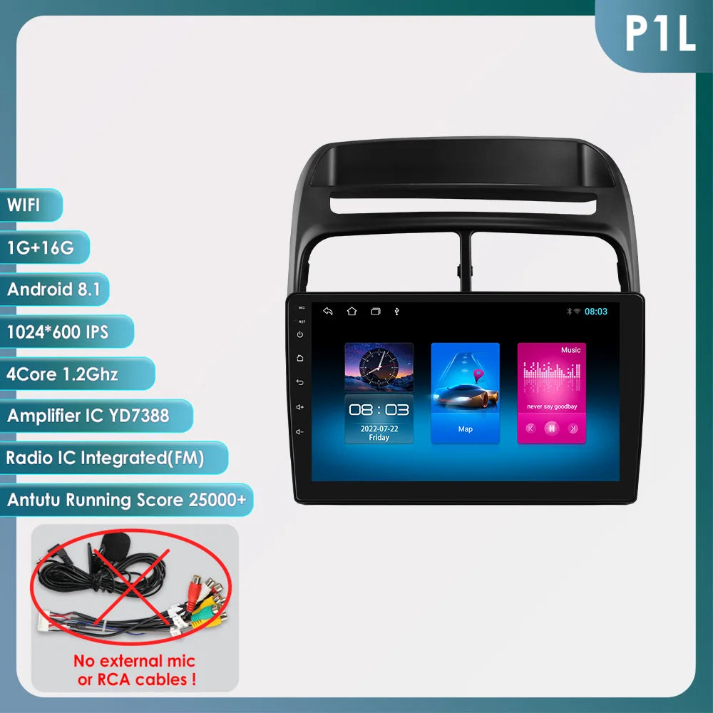 Fiat Grande Punto Linea 2007 - 2012 9" Android 14 Carplay Android auto wireless wifi bt gps 4g  AUTMV7JC
