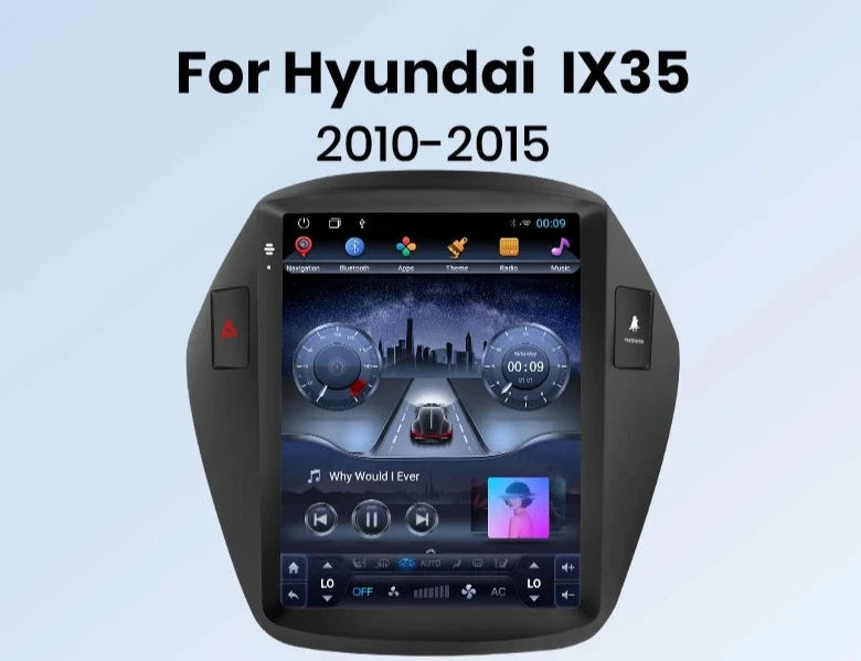 Hyundai Tucson 2 IX35 2010-2015 Tesla Style 9,7" Carplay Android Auto Wireless  Radio RDS WIFI GPS BT  Multimedia AUTMHYDIX35T